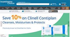 Desktop Screenshot of incontinencechoice.co.uk