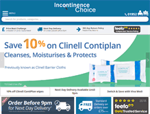 Tablet Screenshot of incontinencechoice.co.uk